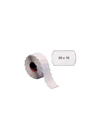 Rotolo 1000 etichette 26x16mm bianche rimovibili a onda Markin