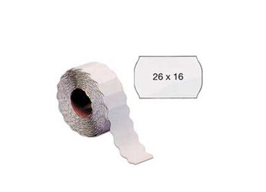 Rotolo 1000 etichette 26x16mm bianche rimovibili a onda Markin