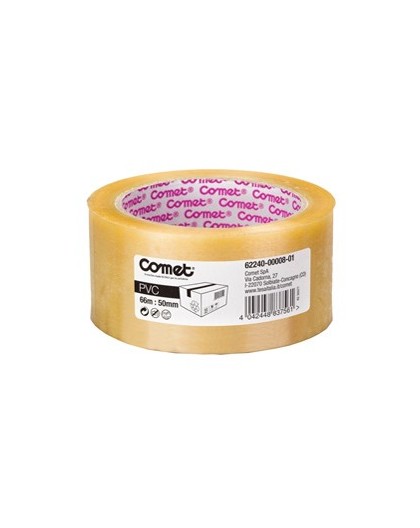 NASTRO ADESIVO 66MTX50MM TRASP.PVC 62-240 COMET
