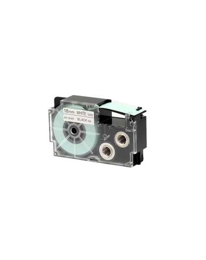 NASTRO CASIO 18MM X 8MT NERO SU BIANCO