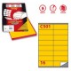 Etichetta adesiva C/501 giallo 100fg A4 105x36mm (16et/fg) Markin
