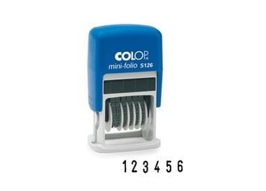 Timbro mini numeratore S126 6colonne 3,8mm autoinchiostrante COLOP