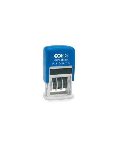 Timbro mini S160/L1 DATARIO + PAGATO 4mm autoinchiostrante COLOP