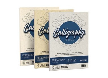 Carta CALLIGRAPHY PERGAMENA 90gr A4 50fg bianco 01 FAVINI