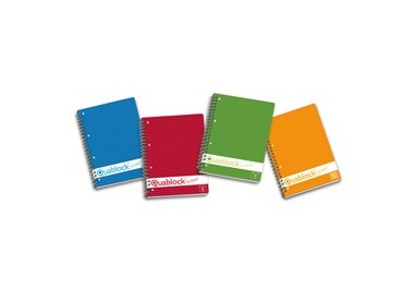 BLOCCO SPIRALATO 22x29,7cm 4fori 5mm 80gr 120fg QUABLOCK ORIGINAL PIGNA