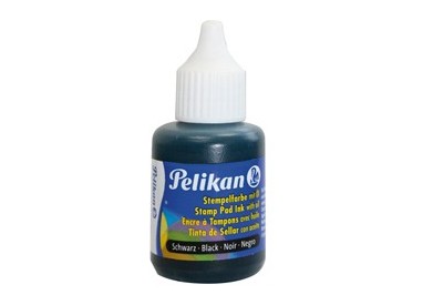 INCHIOSTRO NERO X TIMBRI METALLO C/OLIO 30ML PELIKAN