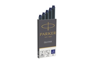 SCATOLA 5 CARTUCCE PARKER QUINK BLU PERMANENTE