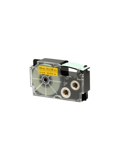 NASTRO CASIO 18MM X 8MT NERO SU GIALLO