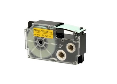 NASTRO CASIO 18MM X 8MT NERO SU GIALLO
