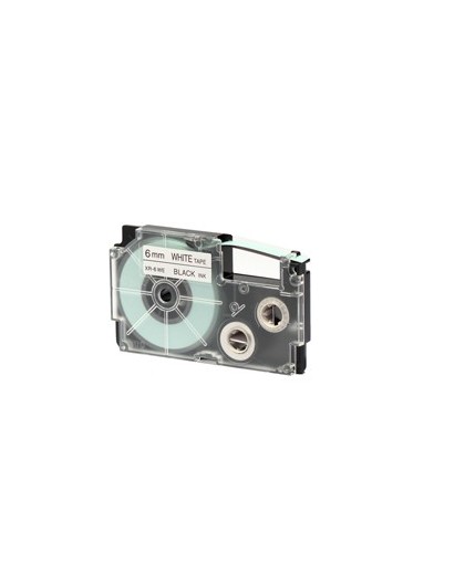 NASTRO CASIO 6MM X 8MT NERO SU BIANCO