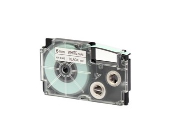 NASTRO CASIO 6MM X 8MT NERO SU BIANCO