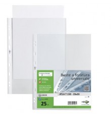 25 buste forate ATLA T 150 23x33cm liscio SEI ROTA