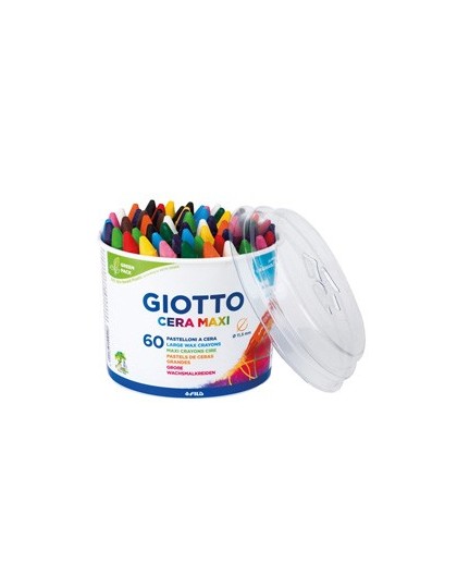 BARATTOLO 60 PASTELLI CERA MAXI 100mm ø 11.5mm GIOTTO