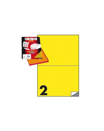Etichetta adesiva C/509 giallo 100fg A4 210x148,5mm (2et/fg) Markin