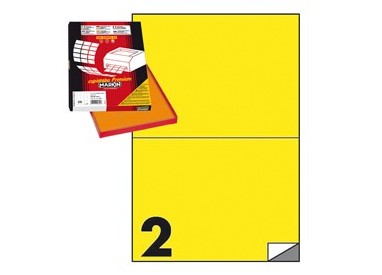 Etichetta adesiva C/509 giallo 100fg A4 210x148,5mm (2et/fg) Markin