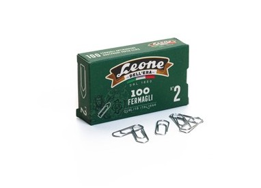 SCATOLA 100 FERMAGLI N.2 MM26 ZINCATI ANTIRUGGINE LEONE