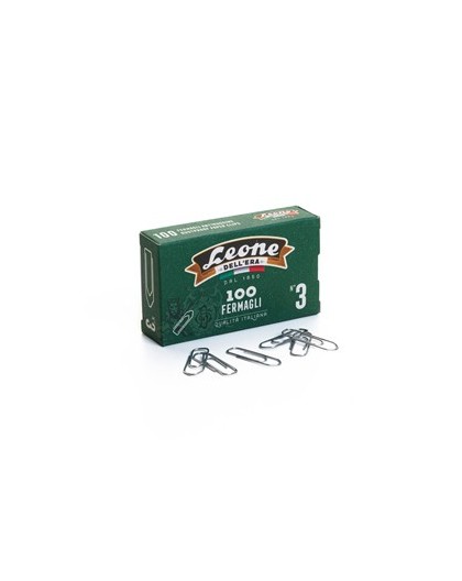SCATOLA 100 FERMAGLI N.3 MM28 ZINCATI ANTIRUGGINE LEONE