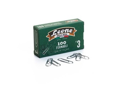 SCATOLA 100 FERMAGLI N.3 MM28 ZINCATI ANTIRUGGINE LEONE