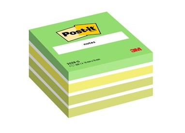 BLOCCO CUBO 450foglietti Post-it® 76x76mm 2028-G PASTELLO VERDE