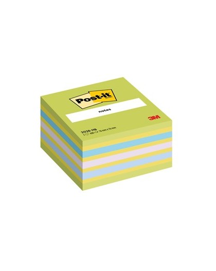 BLOCCO CUBO 450foglietti Post-it® 76x76mm 2028-NB VERDE LIME/BLU