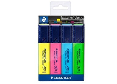 BUSTA 4 EVIDENZIATORI TEXTSURFER CLASSIC 364 STAEDTLER