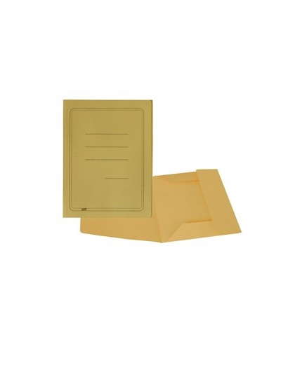 50 CARTELLINE 3 LEMBI GIALLO C/STAMPA 200GR44850