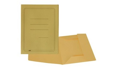 50 CARTELLINE 3 LEMBI GIALLO C/STAMPA 200GR44850
