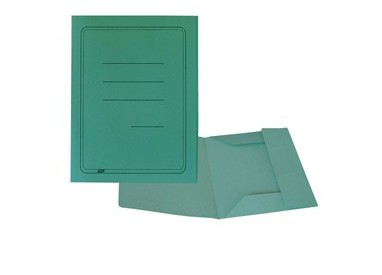 50 CARTELLINE 3 LEMBI VERDE C/STAMPA 200GR