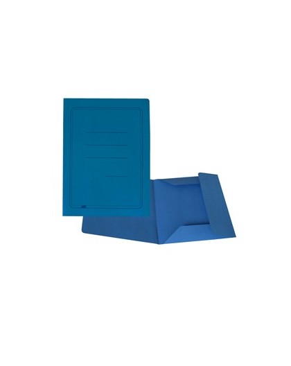 50 CARTELLINE 3 LEMBI AZZURRO C/STAMPA 200GR