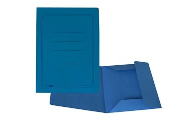 50 CARTELLINE 3 LEMBI AZZURRO C/STAMPA 200GR