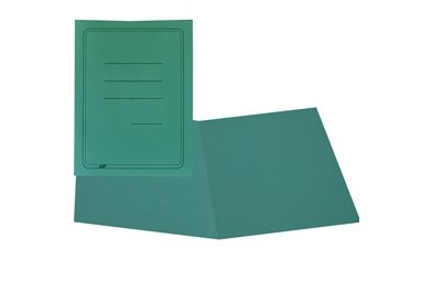 100 CARTELLINE SEMPLICI VERDE C/STAMPA 145GR