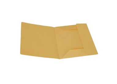 50 CARTELLINE 3 LEMBI GIALLO S/STAMPA 200GR
