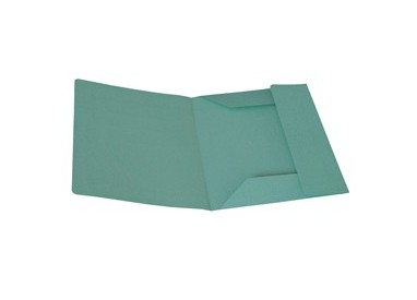 50 CARTELLINE 3 LEMBI VERDE S/STAMPA 200GR