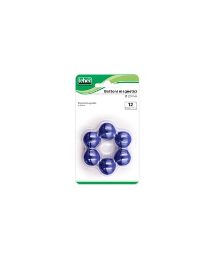 BLISTER 12 MAGNETI MR-20 BLU DIAM.20MM