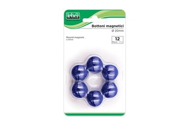 BLISTER 12 MAGNETI MR-20 BLU DIAM.20MM