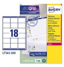 Etichetta adesiva L7161 bianca 100fg 63,5x46,6mm (18et/fg) Avery