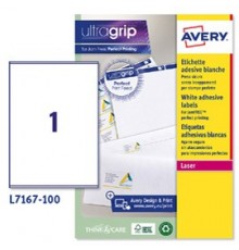 Etichetta adesiva L7167 bianca 100fg A4 199,6x289,1mm (1et/fg) Avery