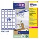 Etichette adesive L7651 bianche 25fg A4 38,1x21,2mm (65et/fg) laser Avery