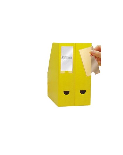 Busta 12 portaetichette PPL adesive trasparenti 25x75mm 10310S 3L