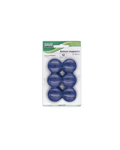 BLISTER 12 MAGNETI MR-30 BLU DIAM.30MM