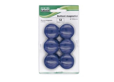 BLISTER 12 MAGNETI MR-30 BLU DIAM.30MM