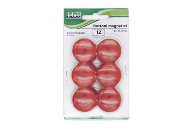 BLISTER 12 MAGNETI MR-30 ROSSO DIAM.30MM