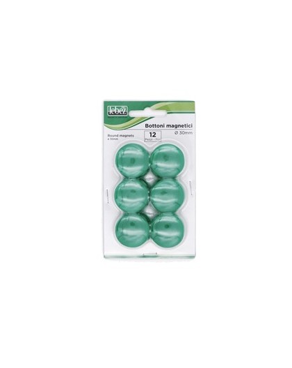 BLISTER 12 MAGNETI MR-30 VERDE DIAM.30MM