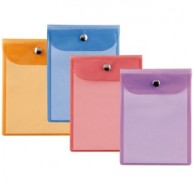BUSTA CON BOTTONE PRESS 4 COLOR 12X15,5CM - ASSORTITE