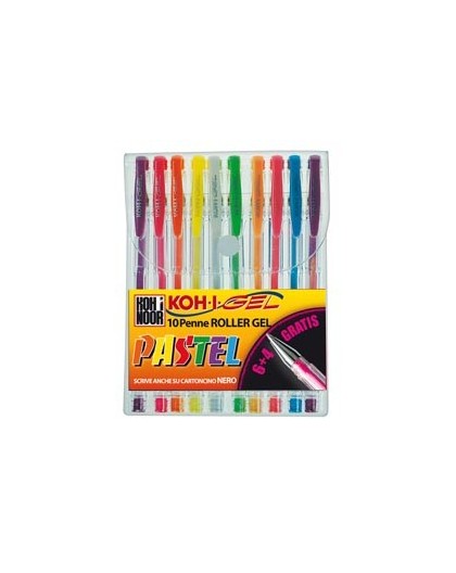 ASTUCCIO 10 ROLLER KOH-I-GEL COLORI PASTEL