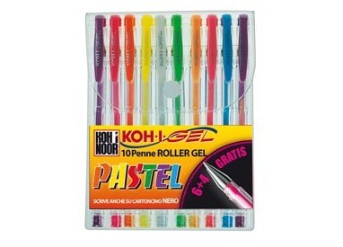 ASTUCCIO 10 ROLLER KOH-I-GEL COLORI PASTEL