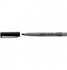 SCATOLA 12 MARCATORI POCKET 1445 NERO P.TONDA PERMANENTE BIC