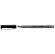 SCATOLA 12 MARCATORI POCKET 1445 NERO P.TONDA PERMANENTE BIC