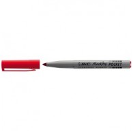 SCATOLA 12 MARCATORI POCKET 1445 ROSSO P.TONDA PERMANENTE BIC