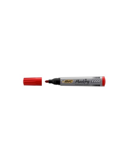 SCATOLA 12 MARCATORI 2000 ROSSO P.TONDA PERMANENTE BIC
